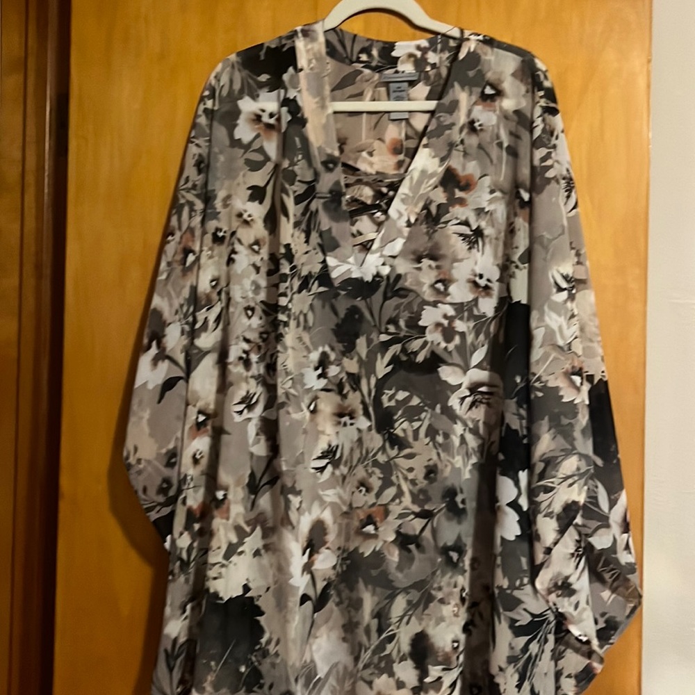 Catherine’s 3X poncho style blouse